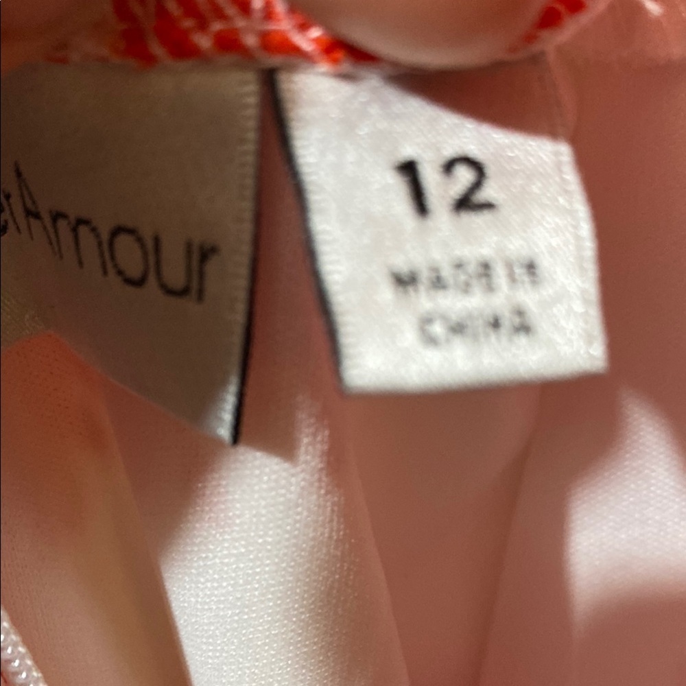 Premier Amour Red/White Sleeveless Size 12 Maxi Dress Summer Fall - Picture 8 of 14
